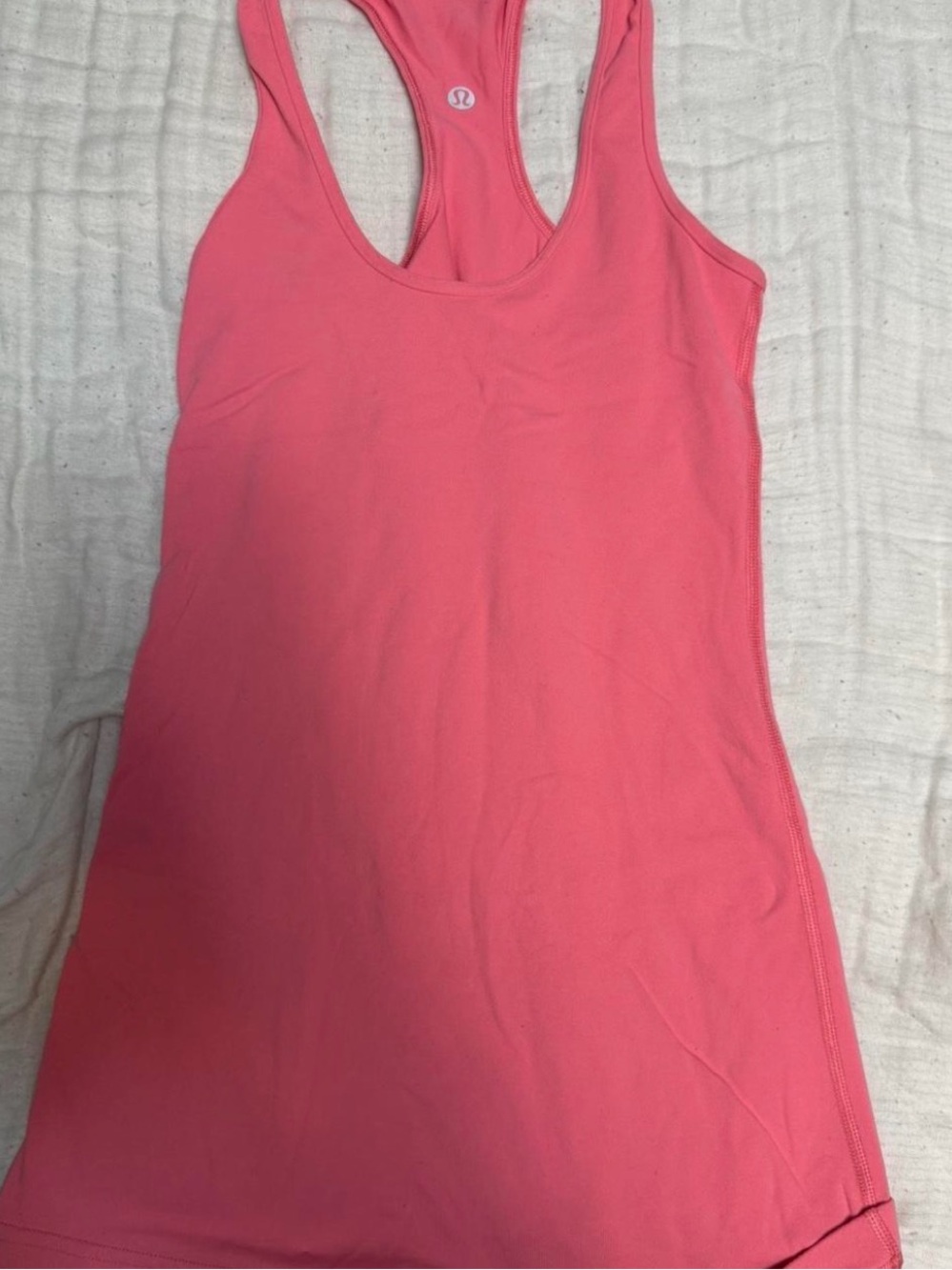 lululemon athletica Coral Pink Racerback Tank Top